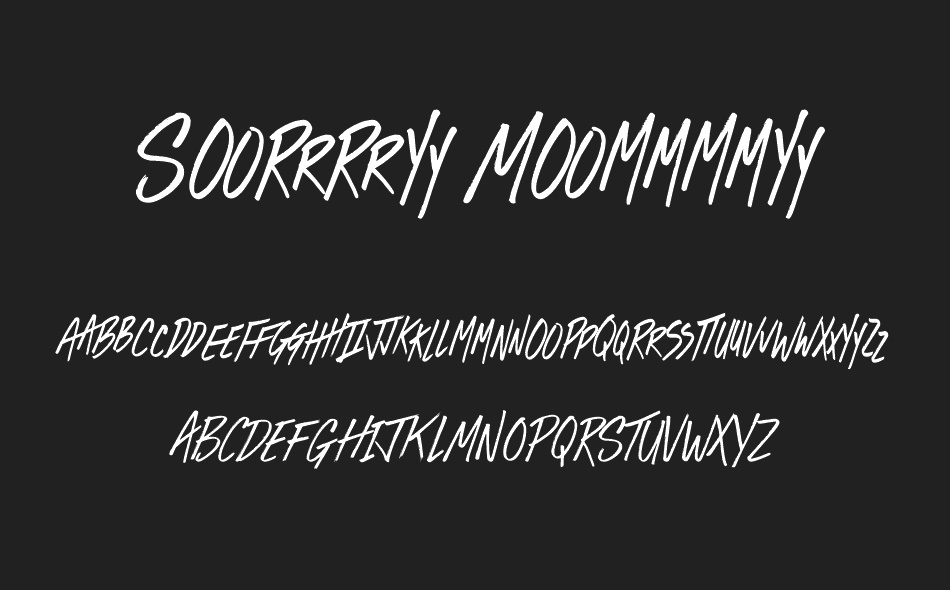 Sorry Mommy font