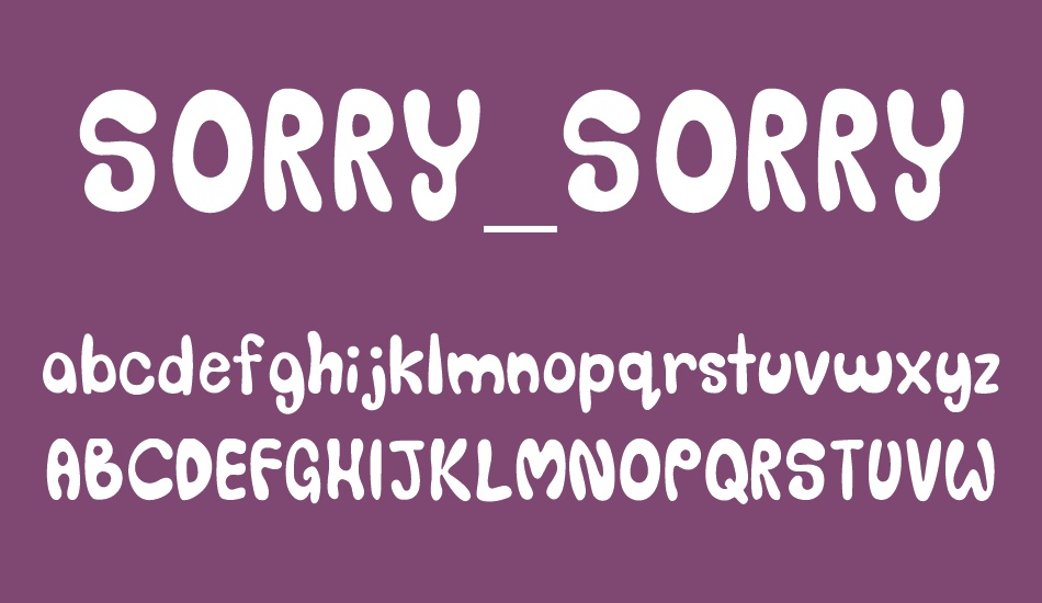 sorry-sorry font