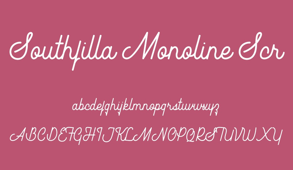 southfilla-monoline-script-font font