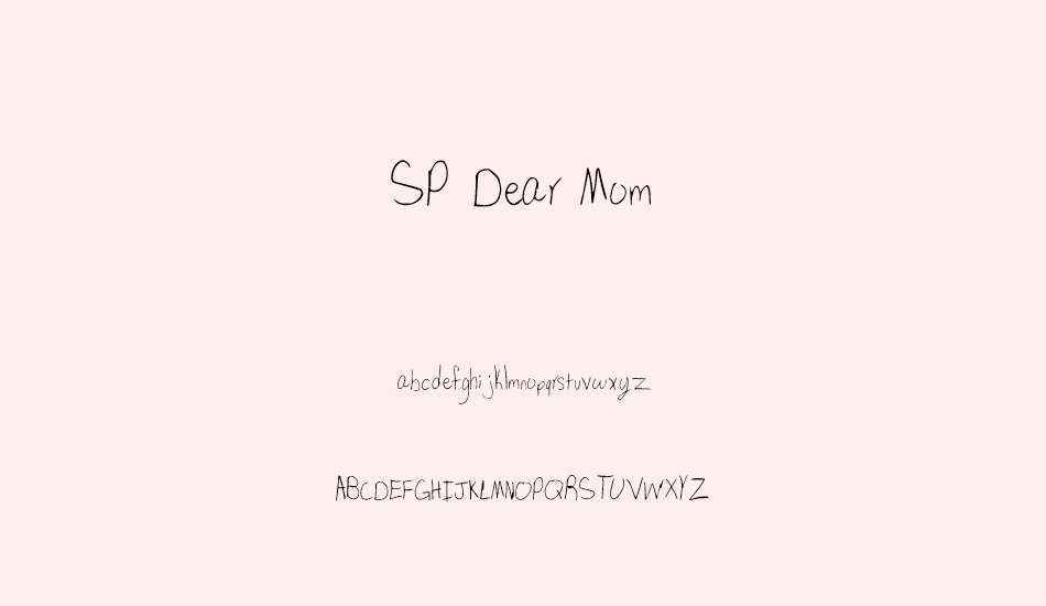 sp-dear-mom font