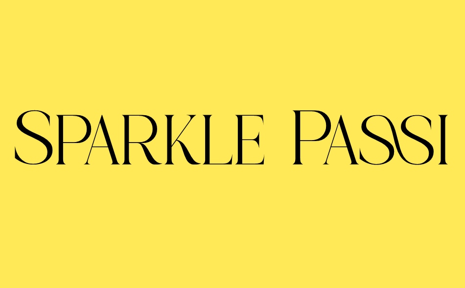 Sparkle Passion font big