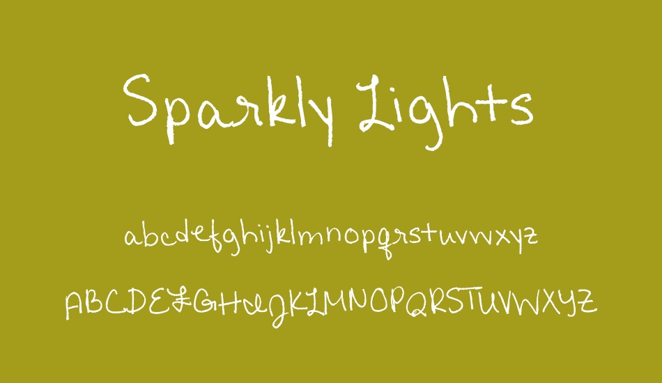 sparkly-lights font