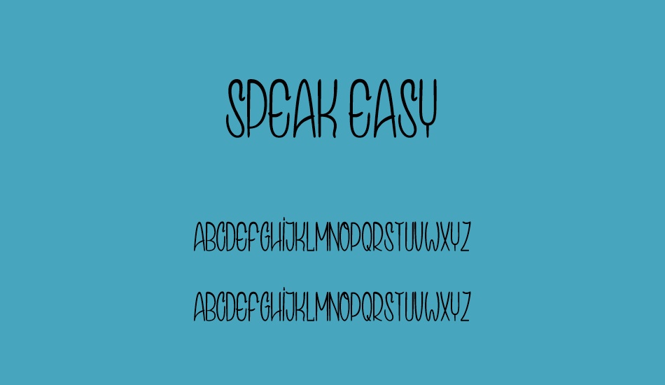 speak-easy font