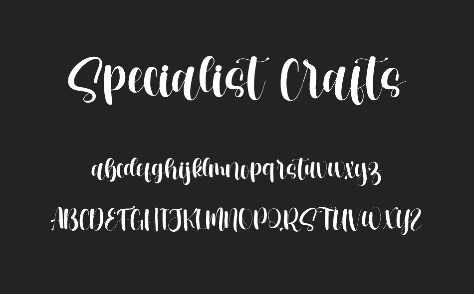 Specialist Crafts font