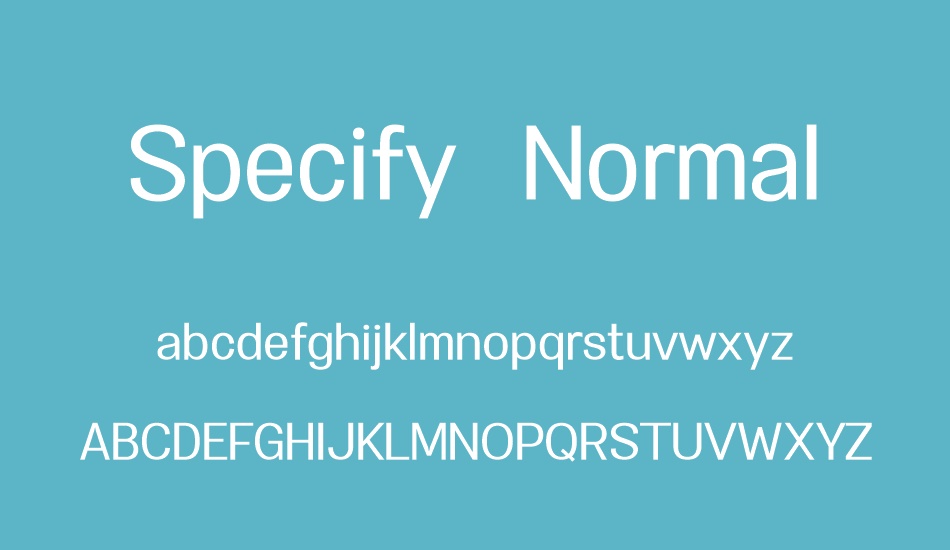 specify-personal-normal font