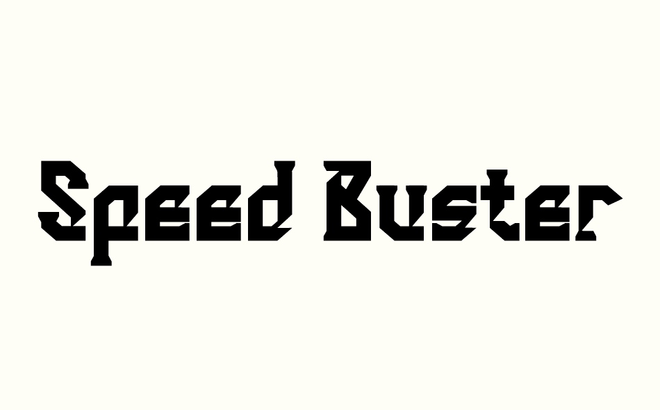 Speed Buster font big