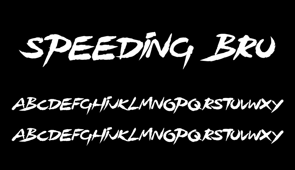 speeding-brush font