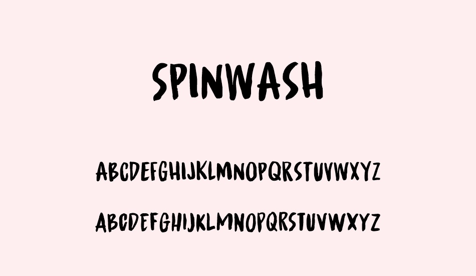 spinwash-demo font