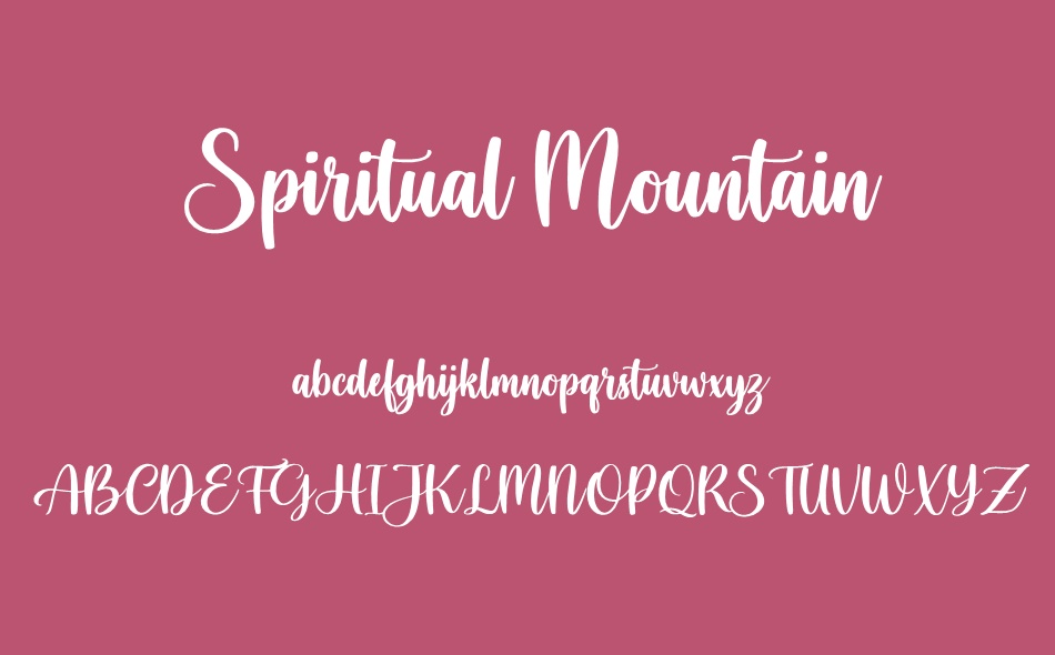 Spiritual Mountain font