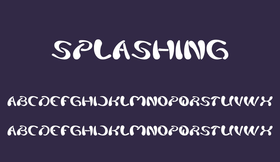 splashing font