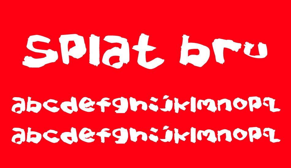 splat-brush font