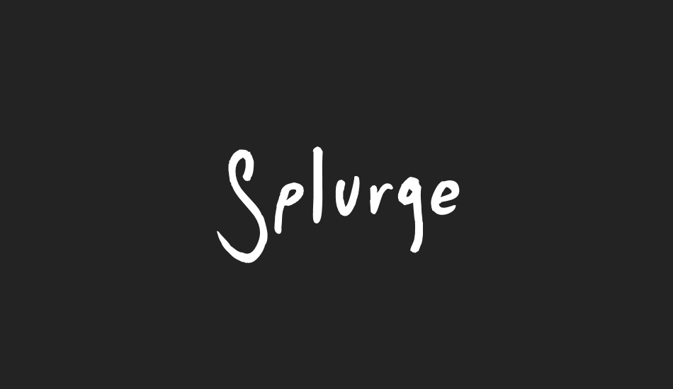 splurge font big