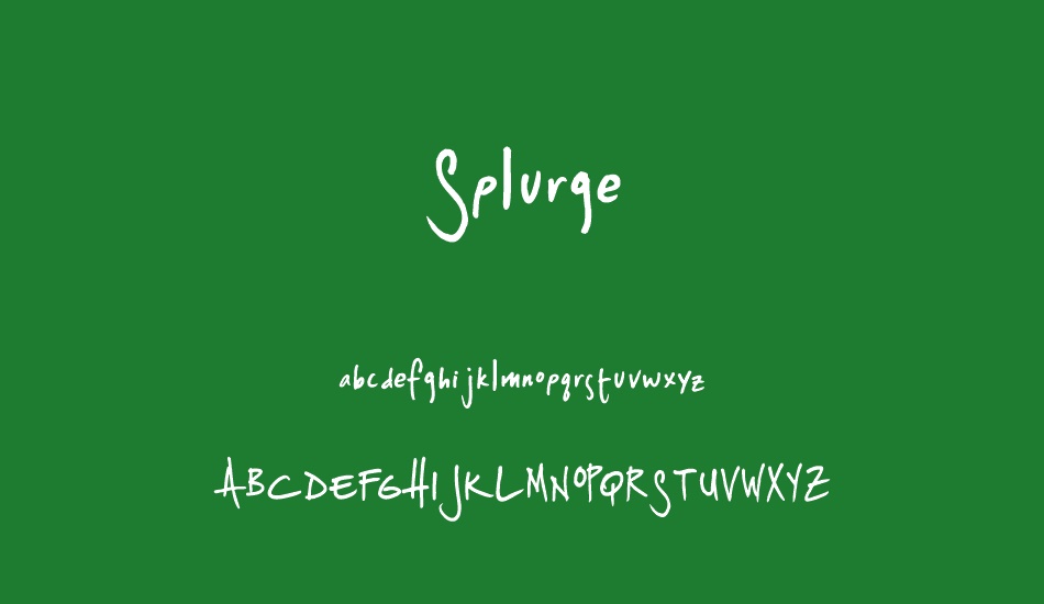 splurge font