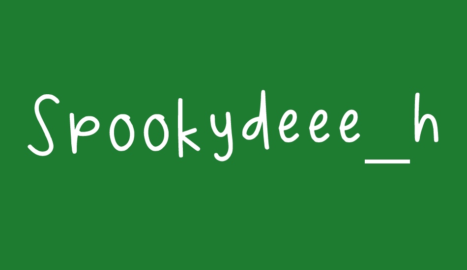 spookydeee-handwriting font big