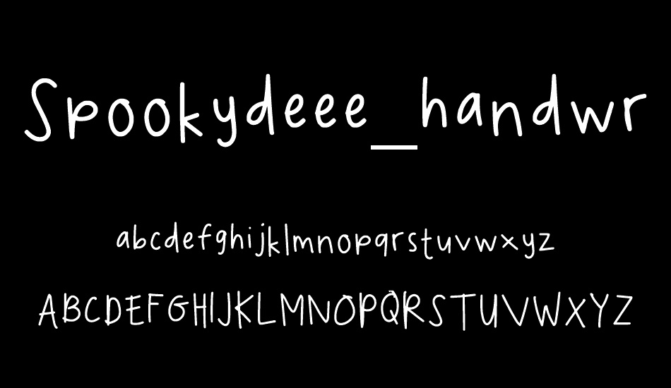 spookydeee-handwriting font