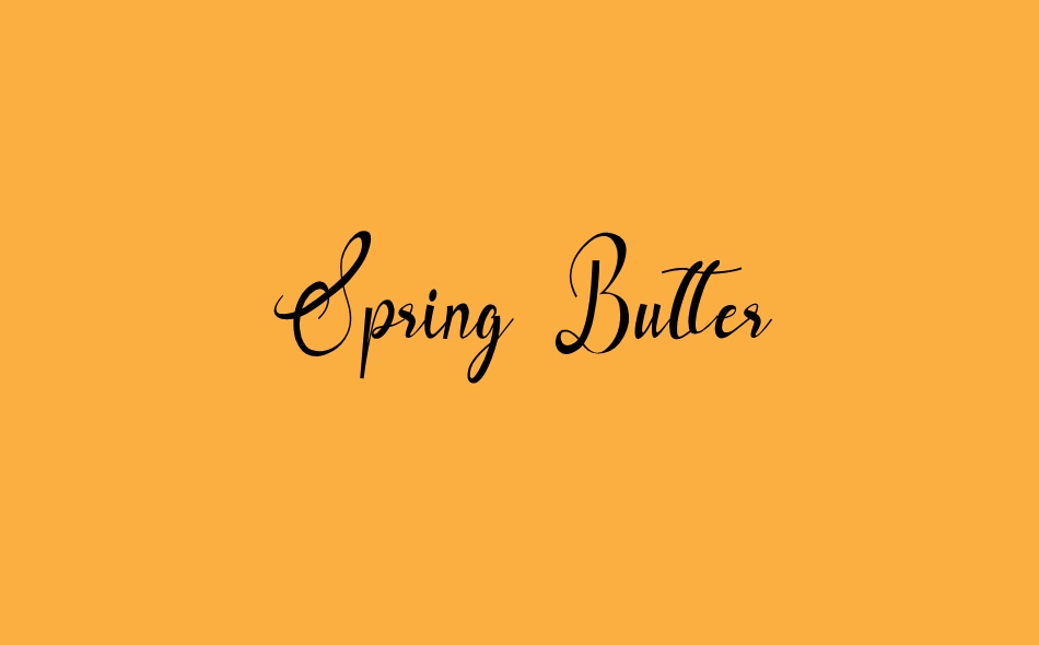 Spring Butter font big