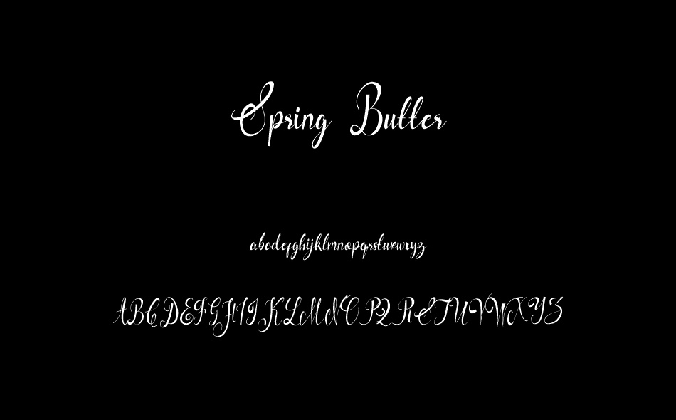 Spring Butter font