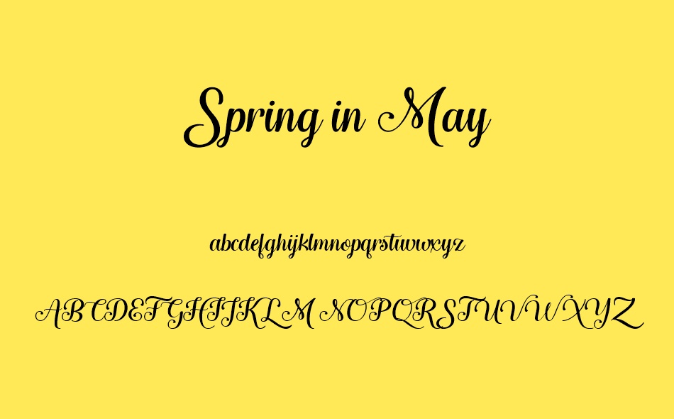 Spring in May font