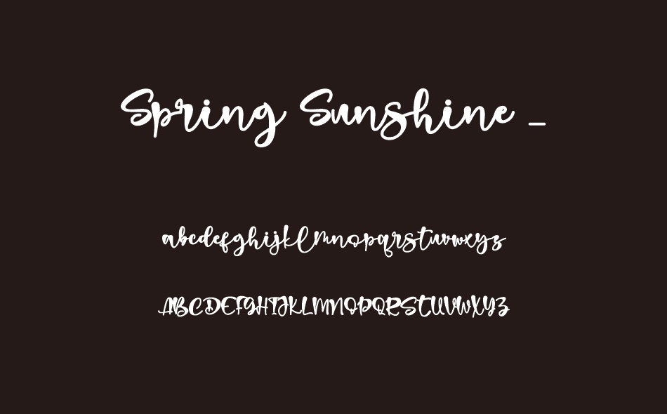 Spring Sunshine font