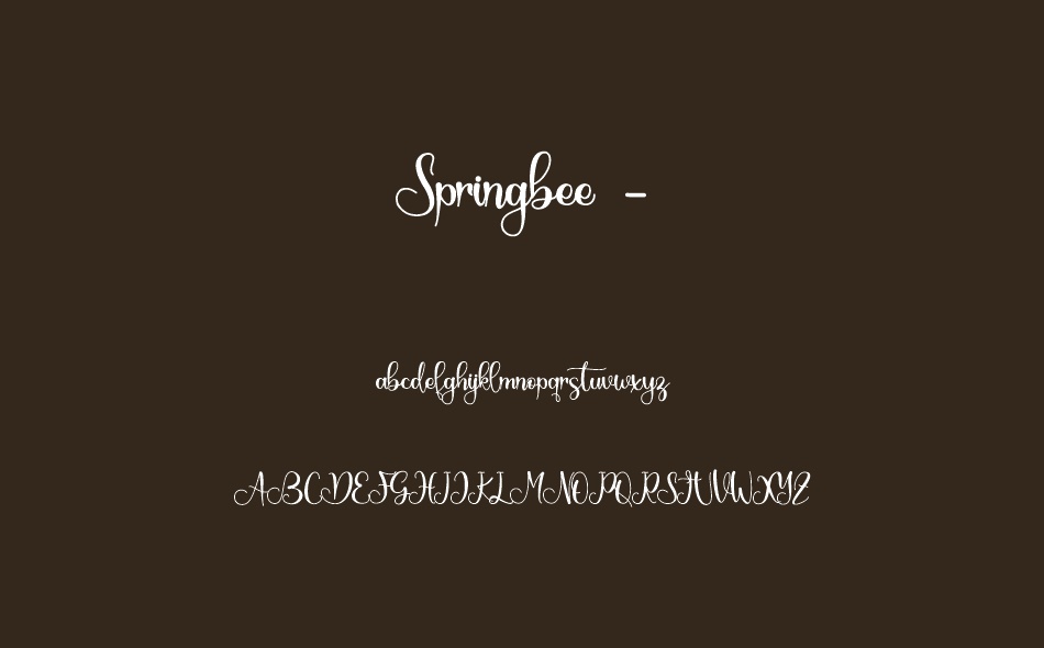 Springbee font