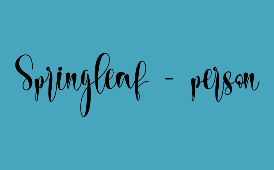 Springleaf font big