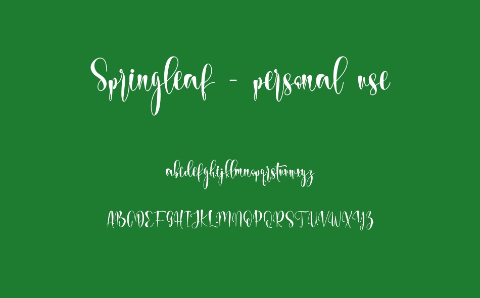 Springleaf font