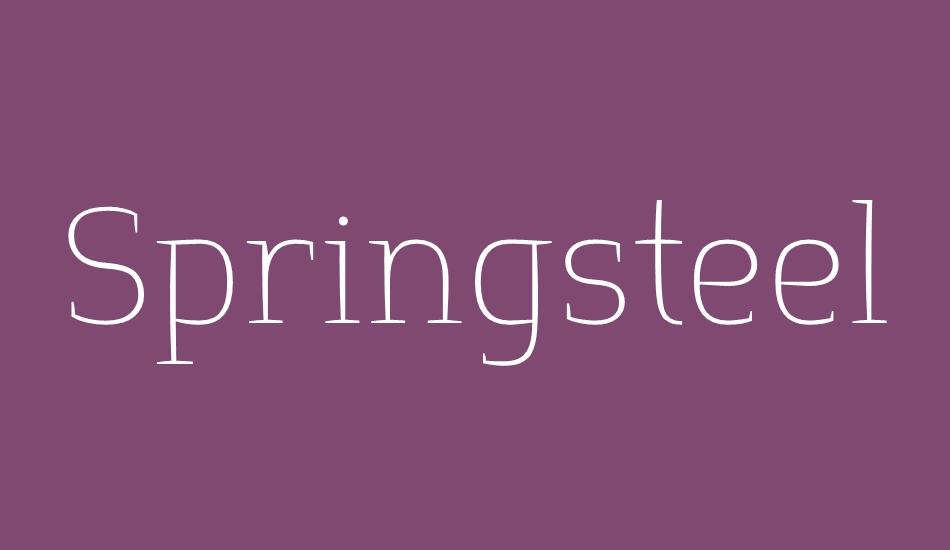 springsteel-serif-extreme font big