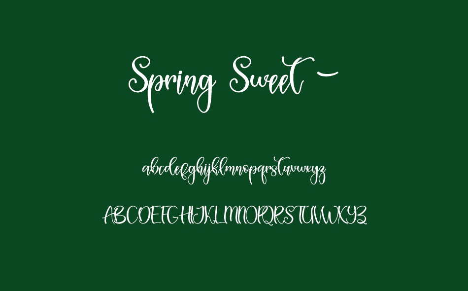 Spring Sweet font