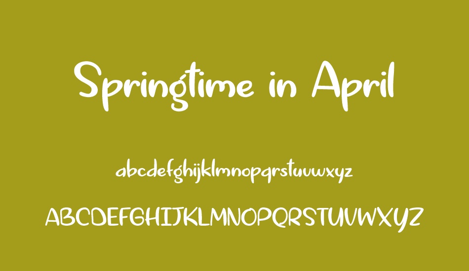 springtime-in-april font