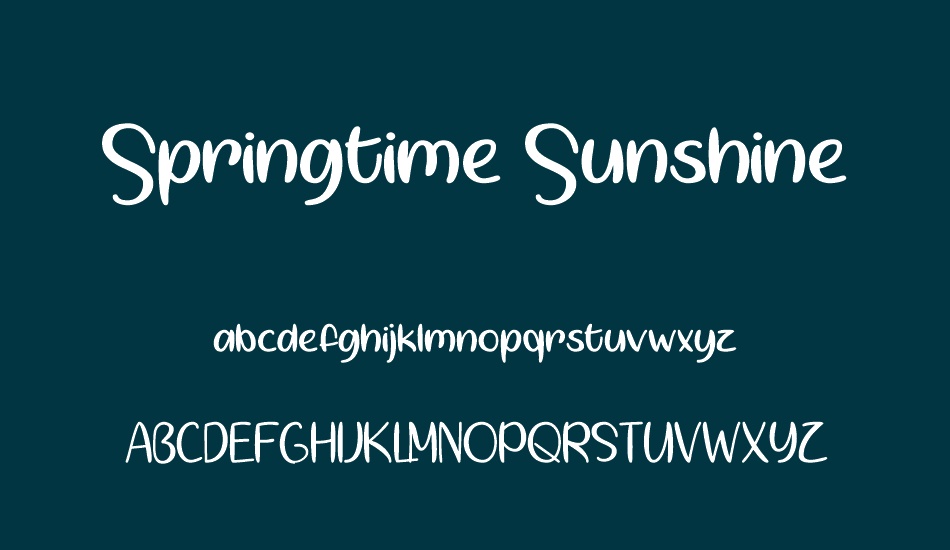 springtime-sunshine font