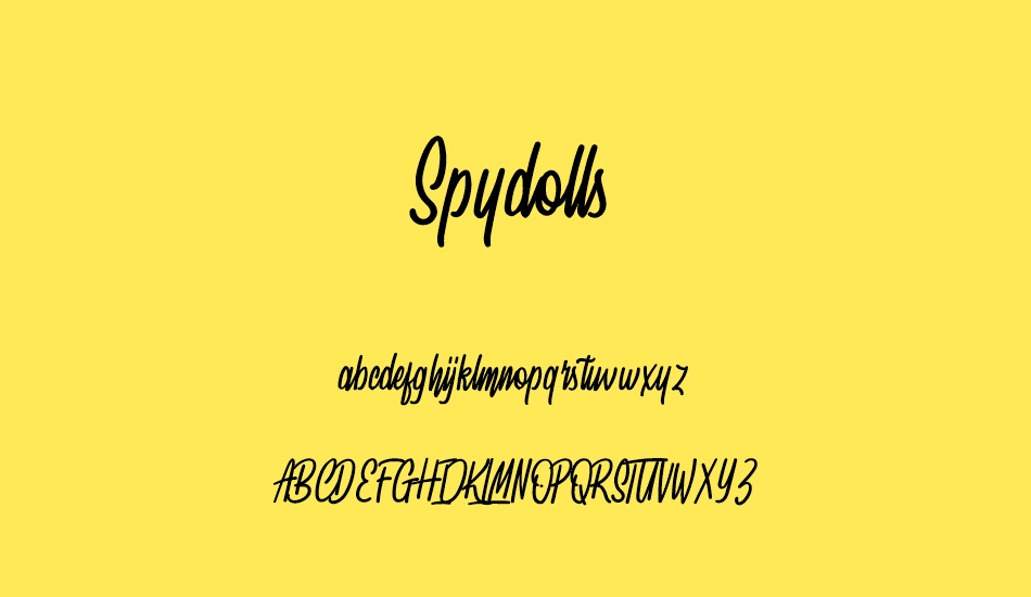 spydolls-demo font