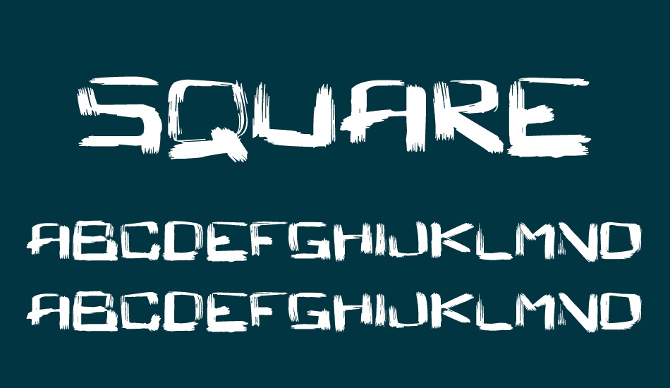 square-brush font