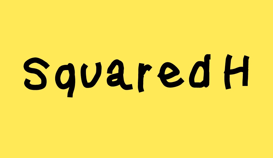 squared-hand font big