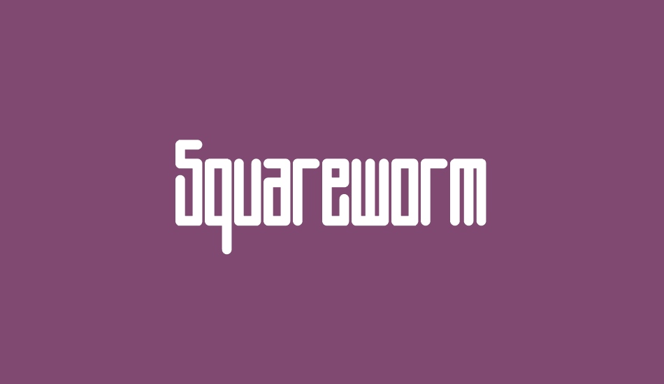 squareworm font big