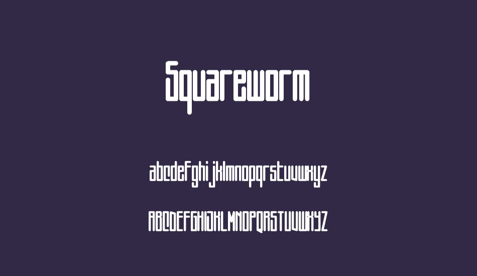 squareworm font