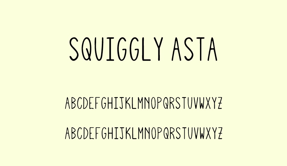 squiggly-asta font