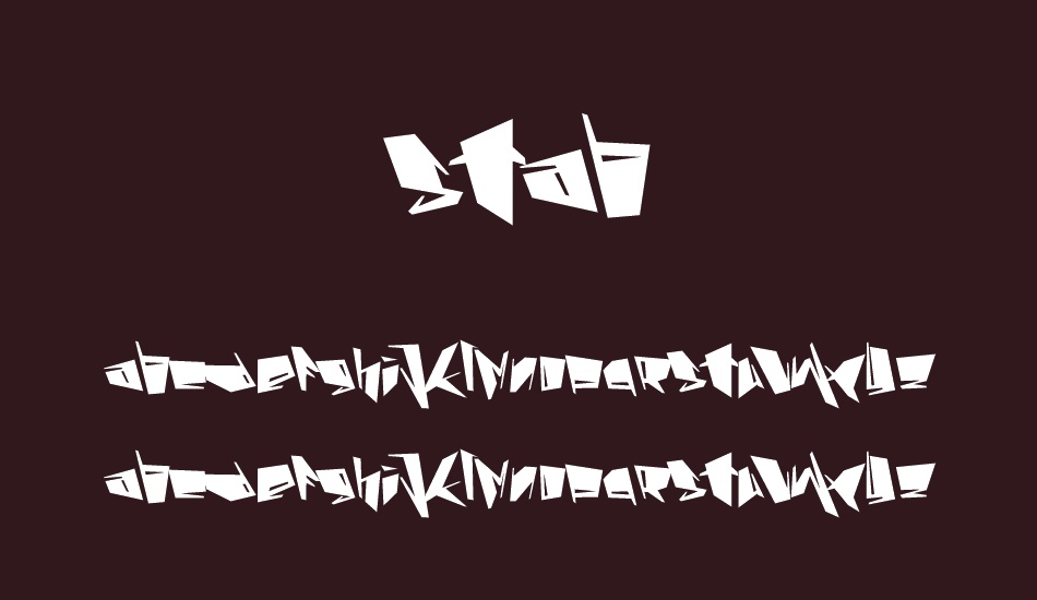 stab font