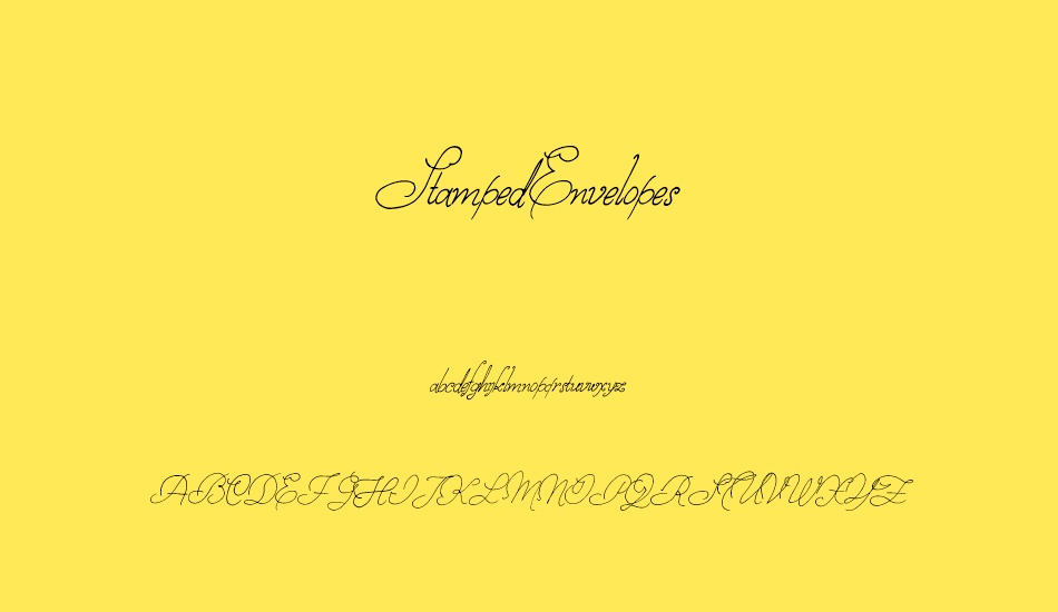 stampedenvelopes font