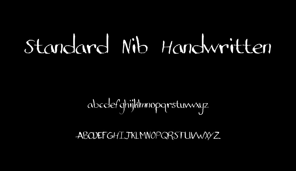 standard-nib-handwritten- font