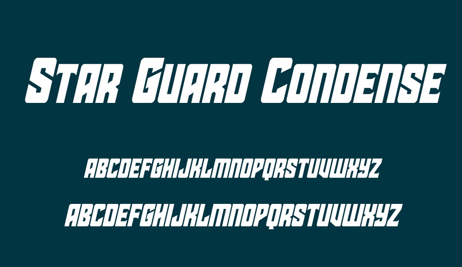 star-guard-condensed-ıtalic font