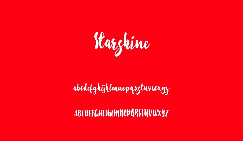 starshine-demo font