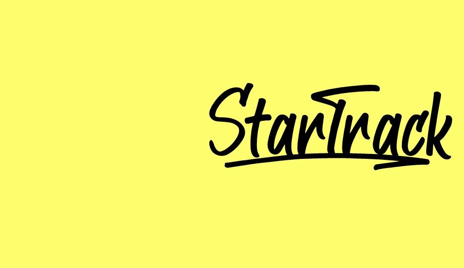 startrack font big