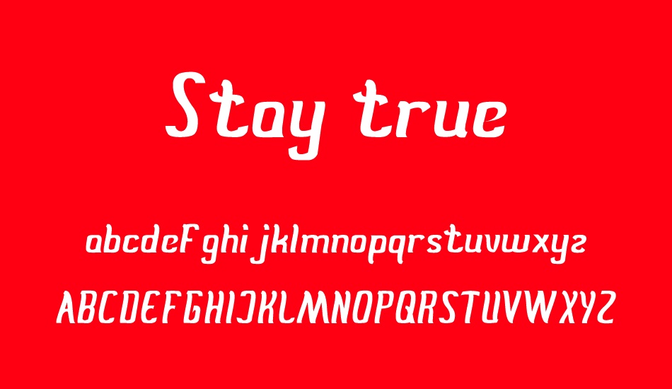 stay-true font