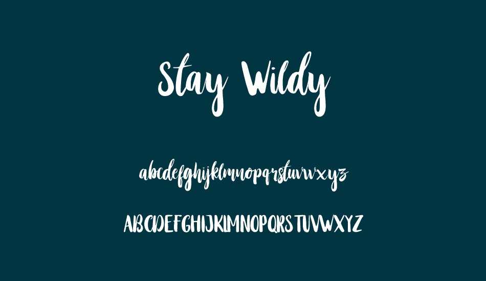 stay-wildy-personal-use-only font