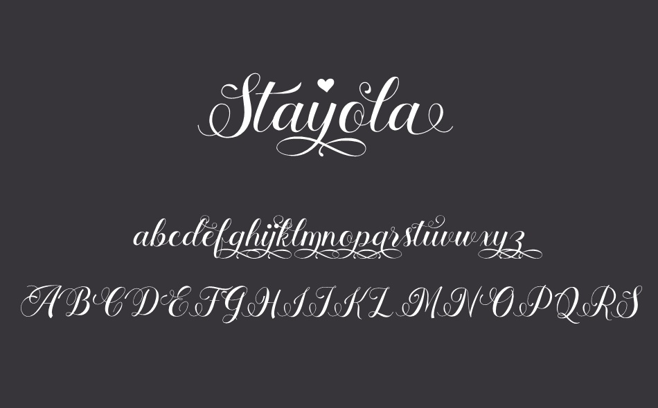 Stayola font