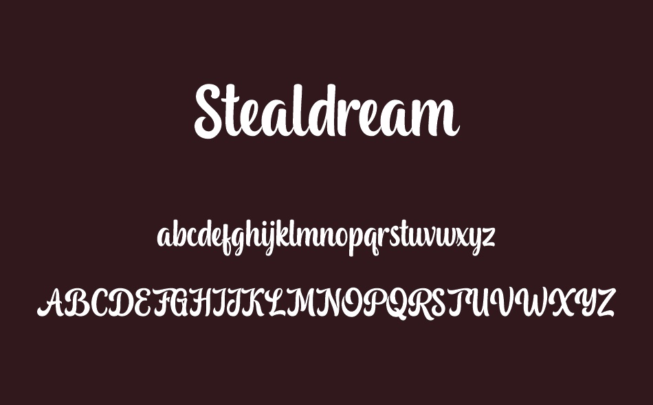 Stealdream font