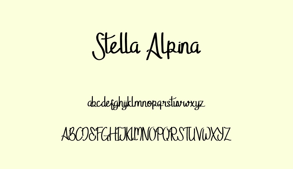 stella-alpina font