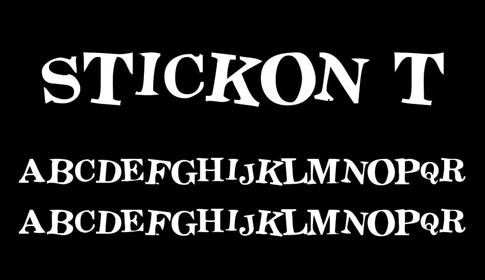 stickon-three font