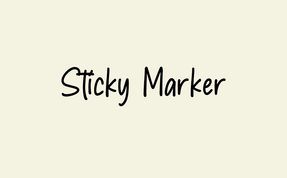 Sticky Marker font big