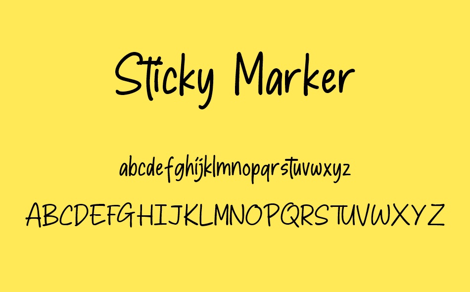 Sticky Marker font